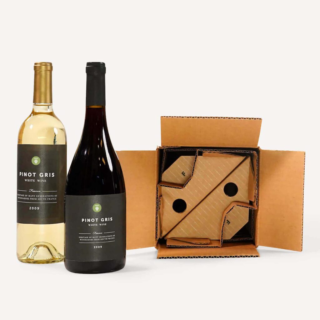 Bottle Wine Shipping Box Biodegradable Gorilla Shipper