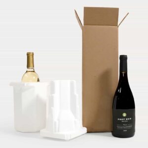 Wine bottle in foam packaging File name: foam-bottle-packaging