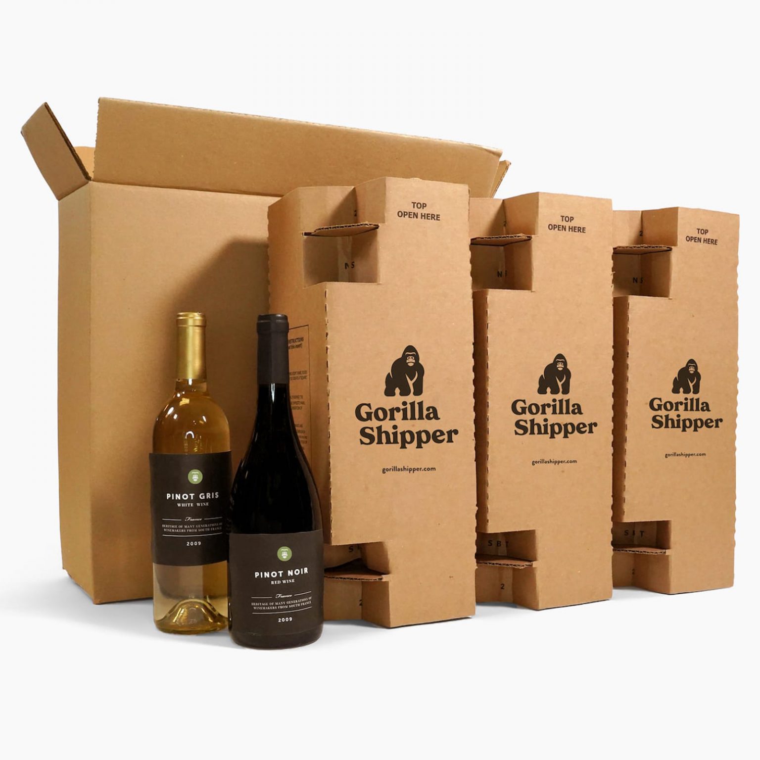 6 Bottle Wine Shipping Box Hexabox Bottle Shippers Kit Gorilla Shipper