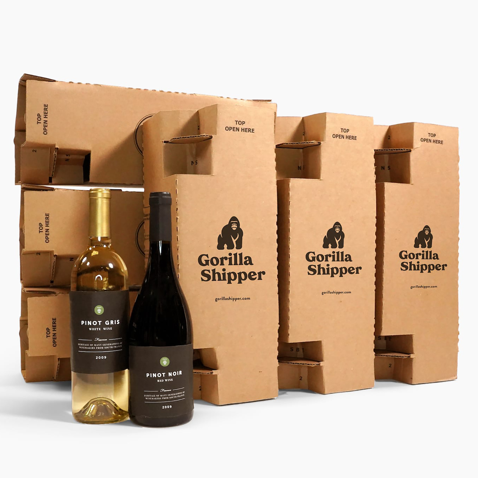 12 Wine Bottle Strong Cardboard Box with Inserts Bundle 5 Boxes + Insert 5, 10, 15