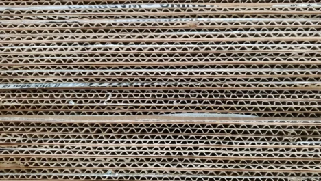 Stack of corrugated cardboard sheets