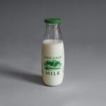 A bottle of organic milk