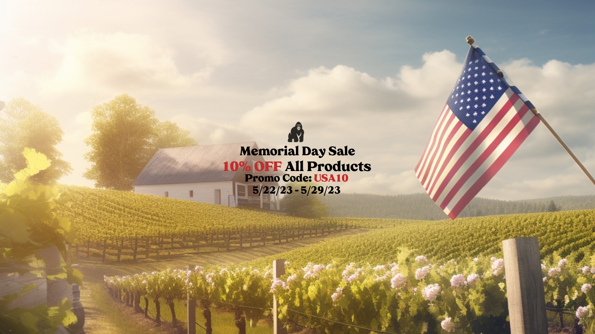 Memorial Day Sale Banner - 10% Off