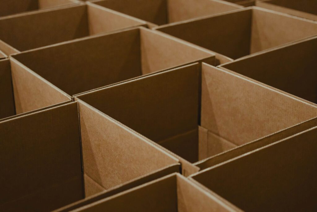 Corrugated cardboard boxes for shipping